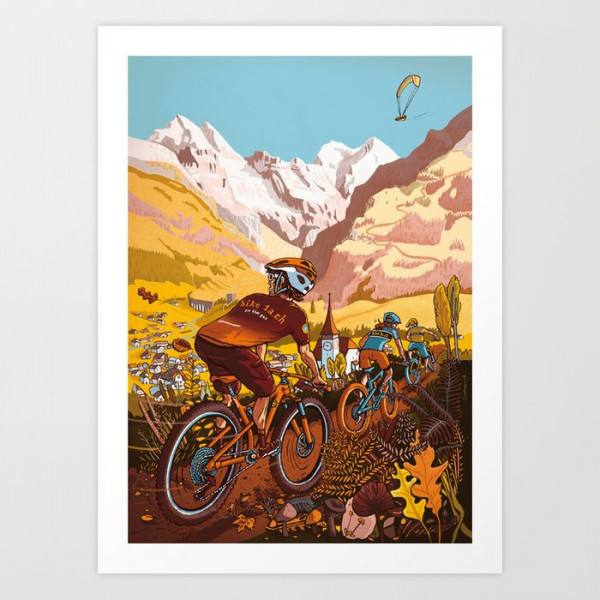 SW10065 * Bike Welt, Gr. M, FineArt-Giclée-Druck